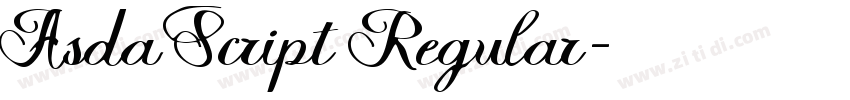 Asda Script Regular字体转换